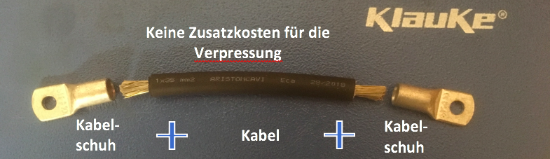 Verbindungskabel und Kabelschuhe