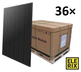 ELERIX ESM-525T Solarpanel, Vollschwarz, TOPCon N Typ, Mono, Halbschnitt, 525Wp, 132 Zellen, Palette 36 Stück 