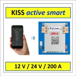 12-24V KISS active BMS System 200A Grundeinheit mit Fernschalter fertig montiert, ohne Batterien 