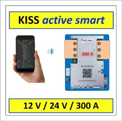 12-24V KISS active BMS System 300A Grundeinheit mit Fernschalter fertig montiert, ohne Batterien 
