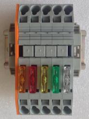 Wago-Sicherungsblock 5-fach 