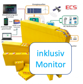 ECS Komplettset 200-300Ah (inkl. Monitor) 