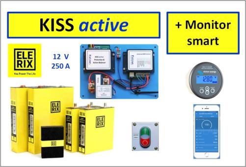 KISS active Komplettsystem 12V ELERIX mit Monitor 