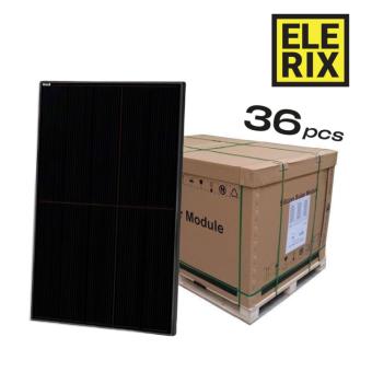 ELERIX Solarpanel Mono Half Cut 410Wp 120 Zellen, Palette 36 Stück (ESM-410) Schwarz 