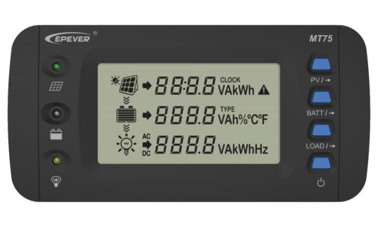 Statusanzeige MT75 für Solarregler und Wechselrichter 