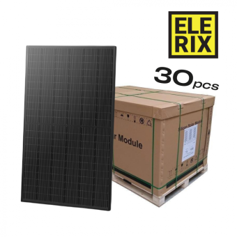 ELERIX Solarpanel Mono Half Cut 500Wp 132 Zellen, (ESM-500S), Palette 30 Stück, Schwarz 