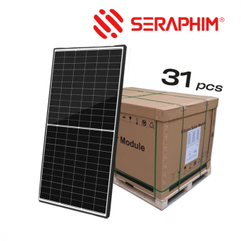 SERAPHIM Tier 1 Solarpanel Mono HalfCut PERC 445Wp, 144 Zellen, Schwarz, Palette 31 Stück 