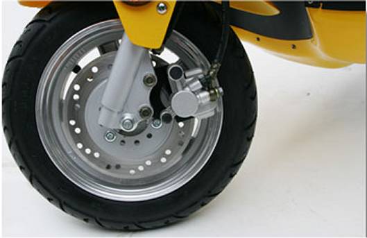 Vorderrad mit hydraulischer Scheibenbremse